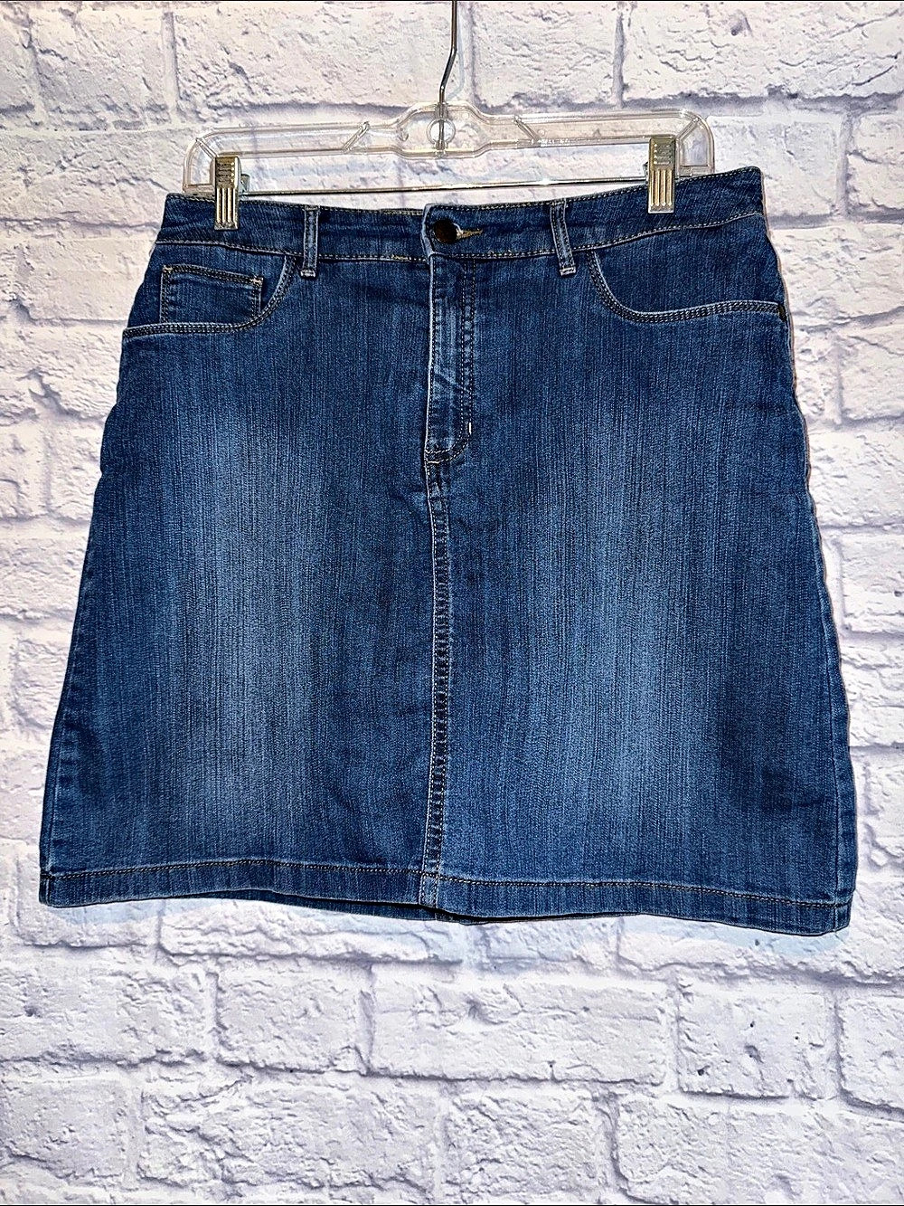 Croft & Barrow Denim Mini Skort Size 8